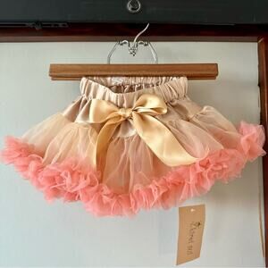 NWT Kirei Sui Pink Tutu Skirt Princess Ballet Tulle Toddler Adjustable Waist